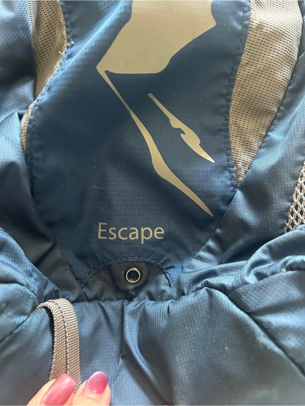 LL Bean Men's Blue Outdoor Backpack with Gray Accents